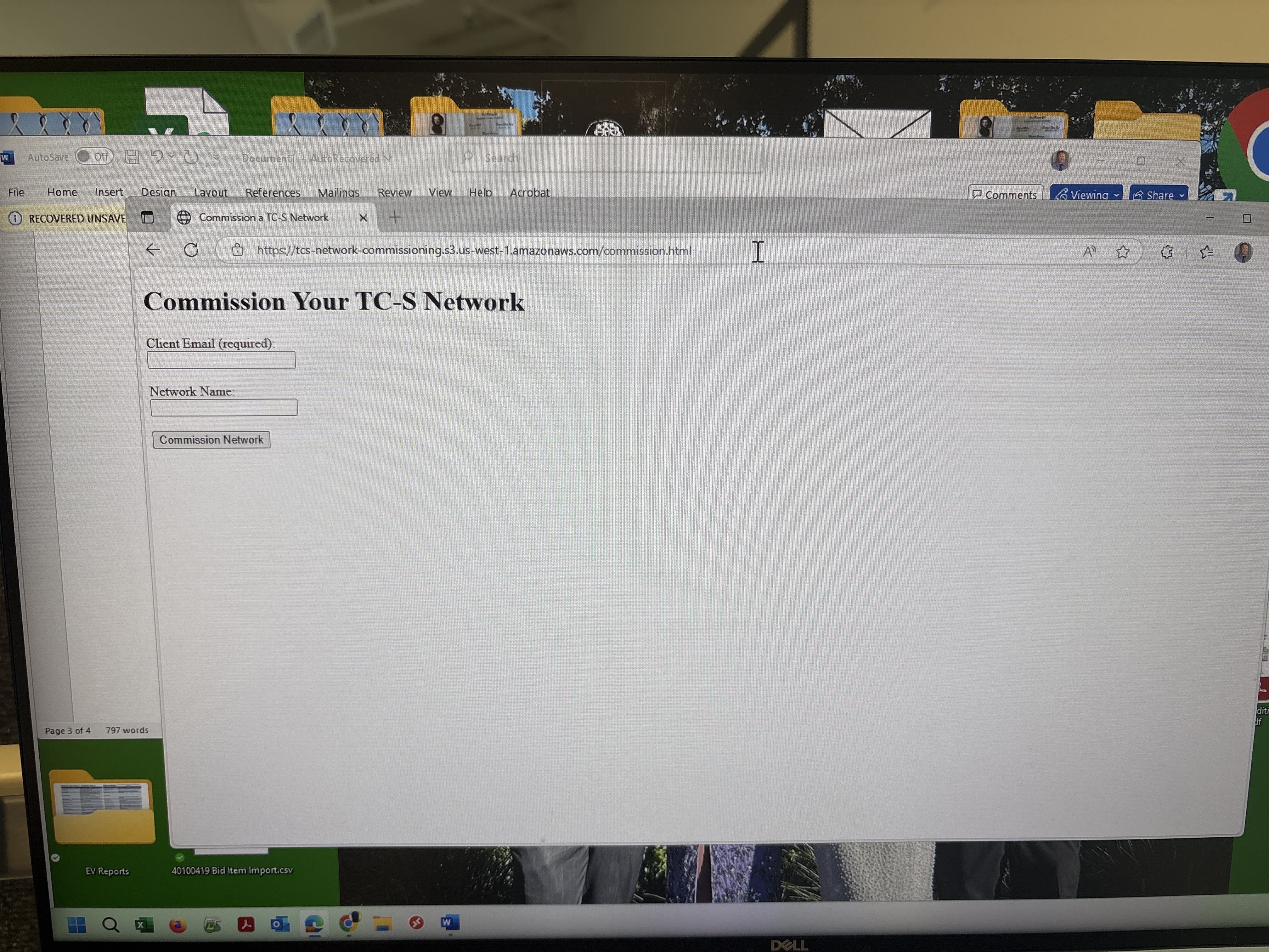 Commission your TC-S Network mobile interface preview